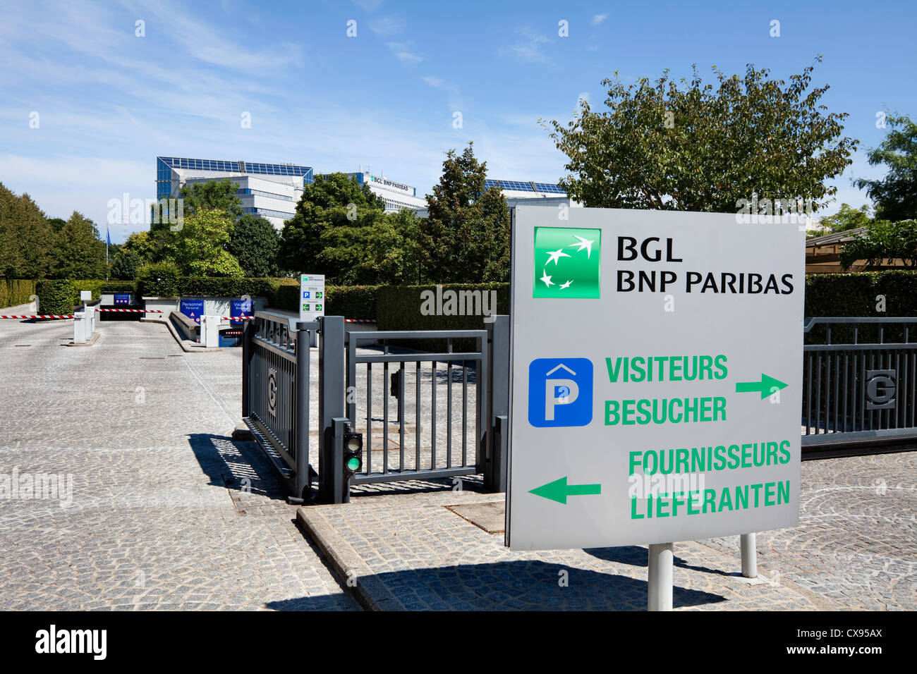 BGL BNP Paribas S.A., edificio de banco, Kirchberg, distrito, ciudad de Luxemburgo, Europa Foto de stock