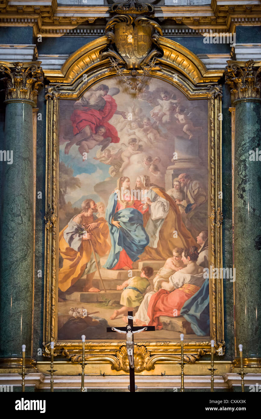 La pintura del altar en la iglesia de Santa Bárbara (Salesas Reales), en  Madrid, España Fotografía de stock - Alamy