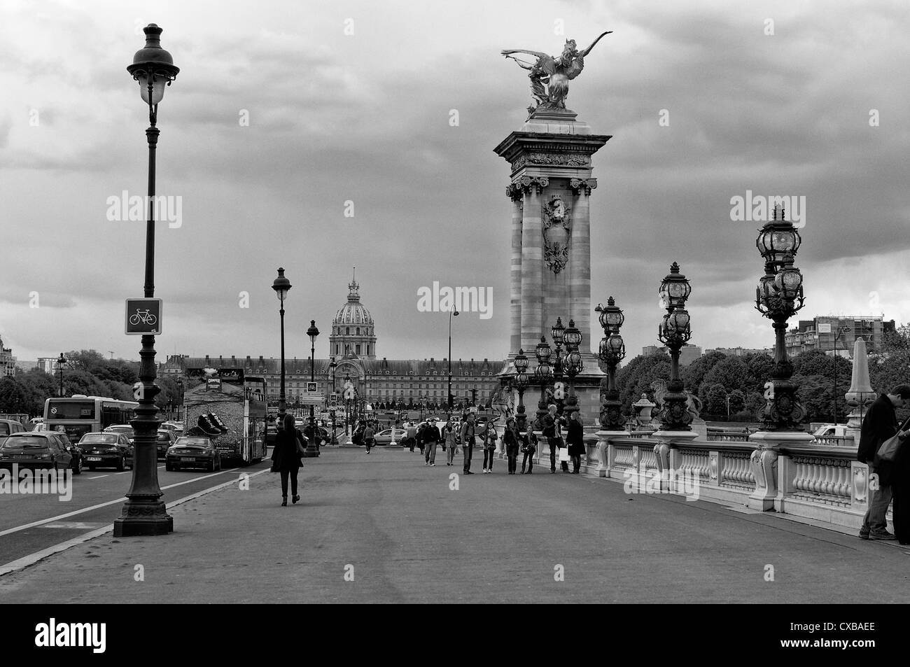 Pont Alexandre III - Paris, Francia. Foto de stock