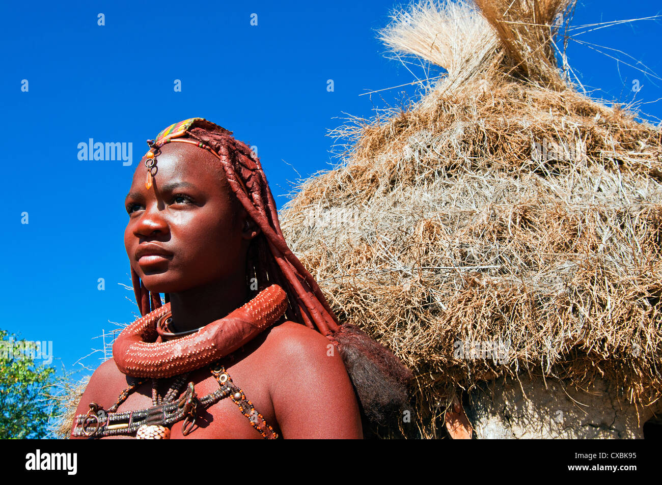 Himba girl, Kaokoveld, Namibia, África Foto de stock