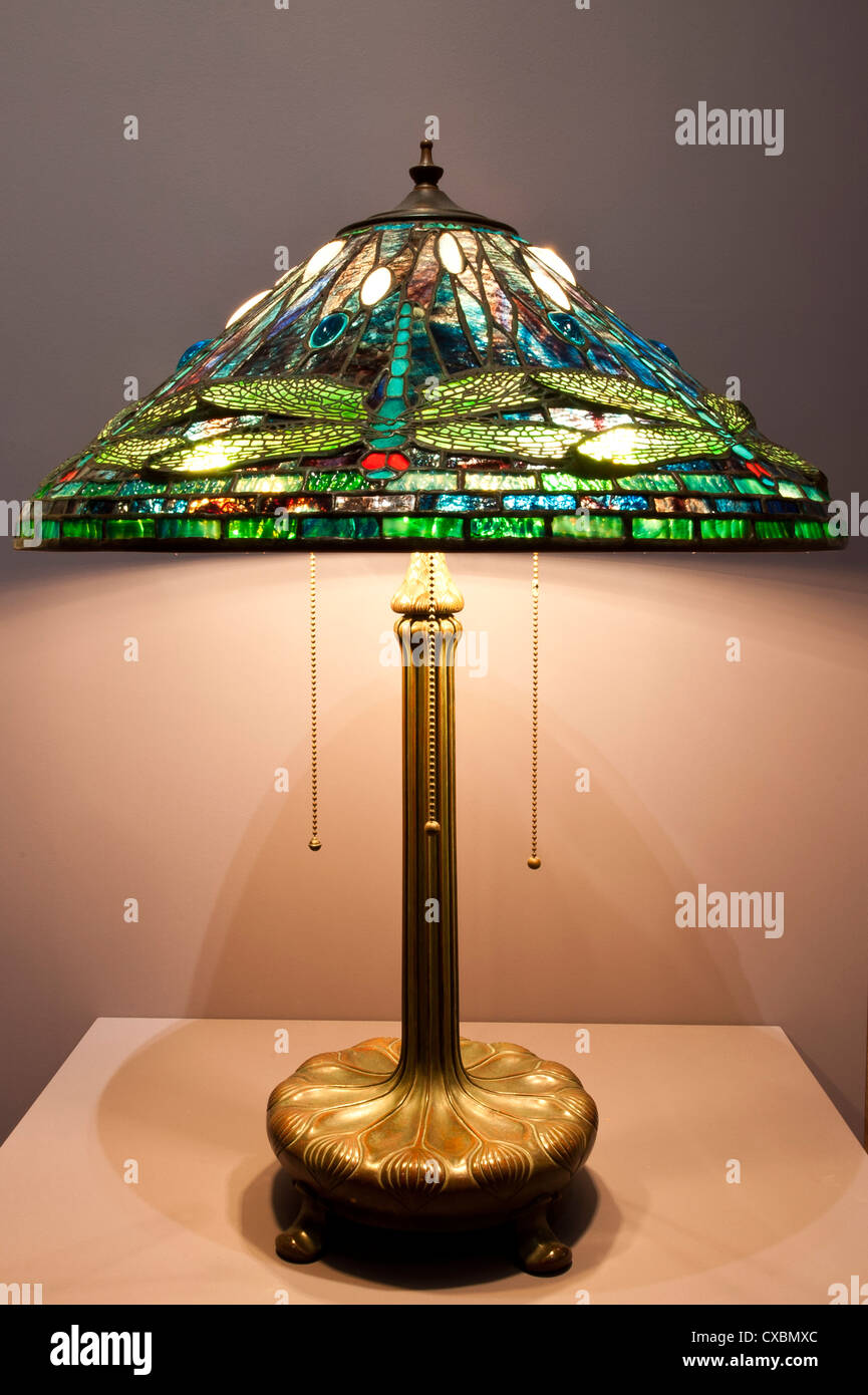 Lámpara de Tiffany, el Museo Charles Hosmer Morse, Winter Park, Florida, Estados Unidos de América, América del Norte Foto de stock