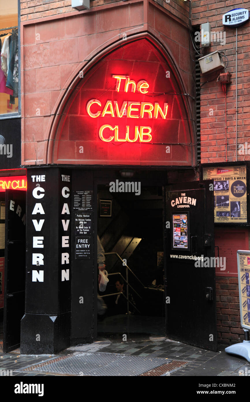 Cavern Club, Mathew Street, Liverpool, Merseyside, Inglaterra, Reino Unido, Europa Foto de stock