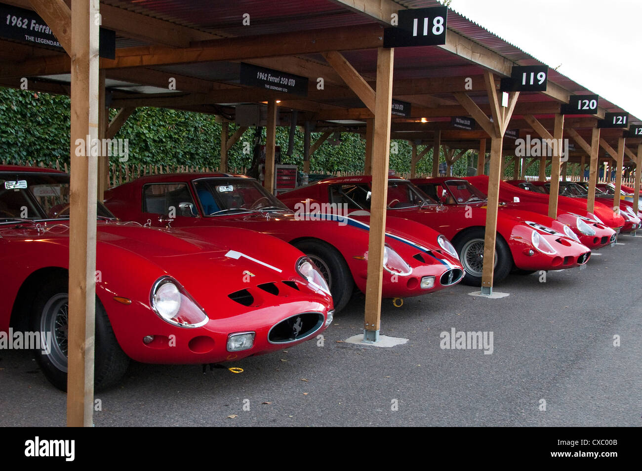 Fila de Ferrari 250 GTO 1960 Super Cars Fotografía de stock - Alamy