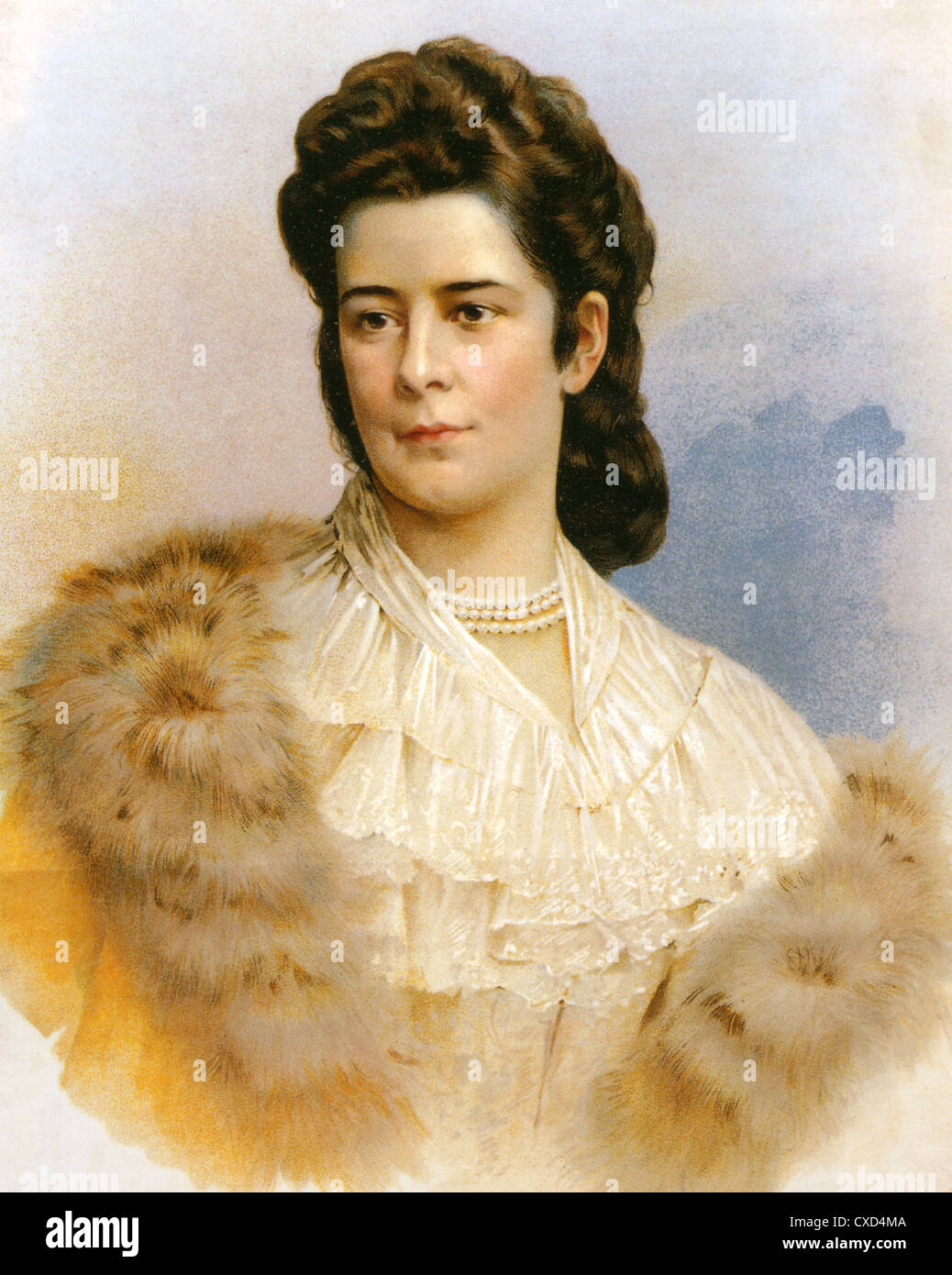 La emperatriz Elisabeth de Austria (1837-1898) también reina de Hungría Foto de stock