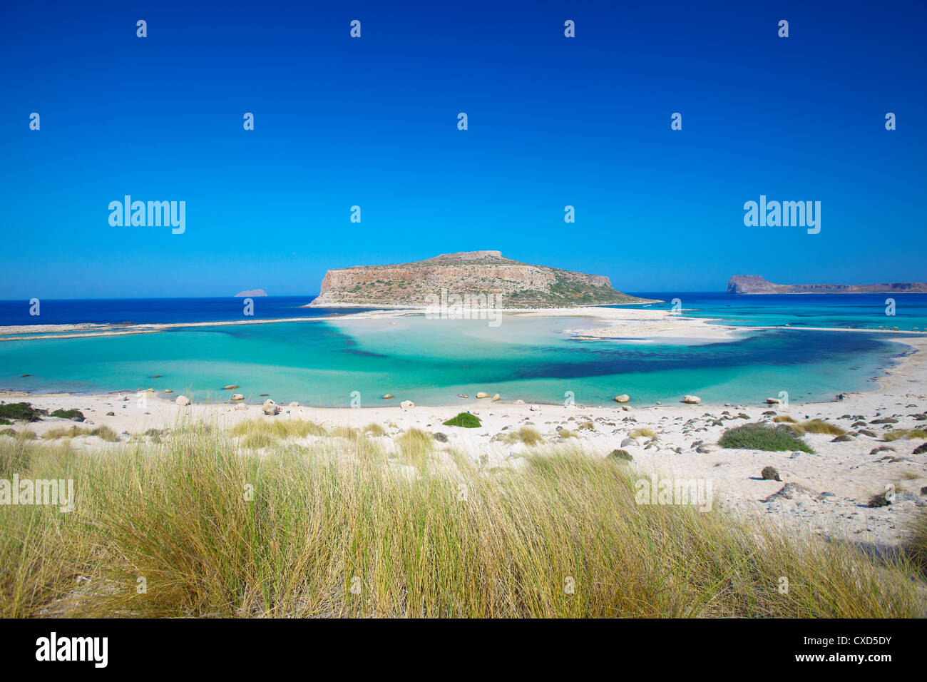 La Bahía de Balos y Gramvousa, Chania, Creta, las Islas Griegas, Grecia, Europa Foto de stock