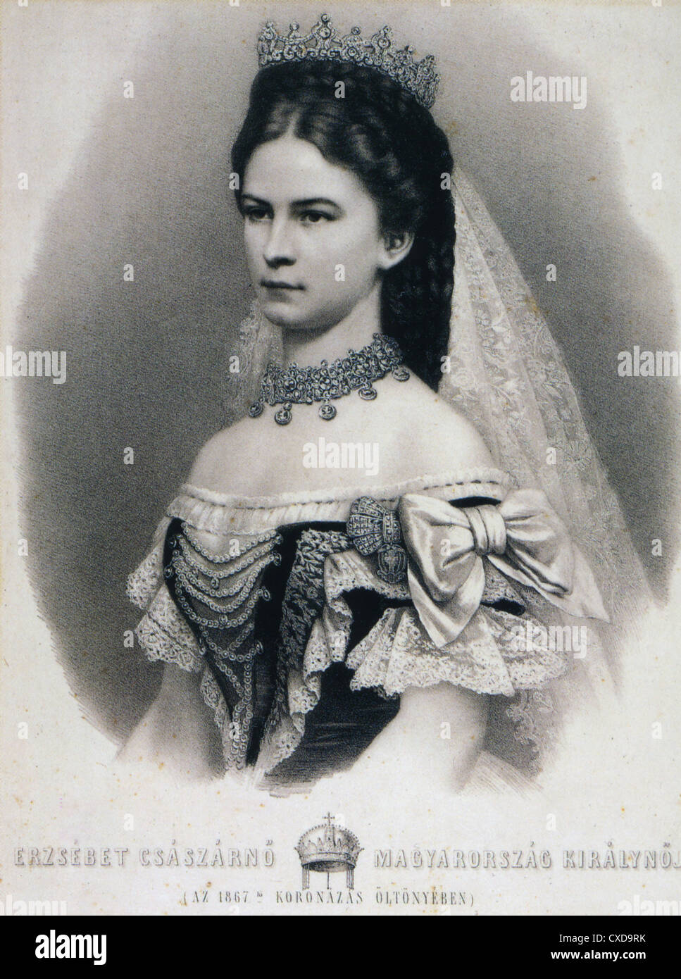 La emperatriz Elisabeth de Austria (1837-1898) también reina de Hungría Foto de stock
