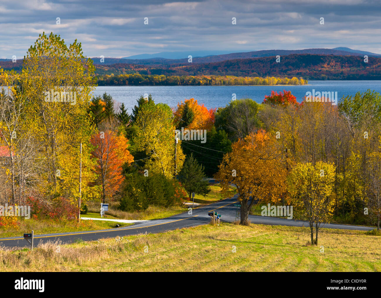 Grand Isle en el lago Champlain, en Vermont, Nueva Inglaterra, los Estados Unidos de América, América del Norte Foto de stock