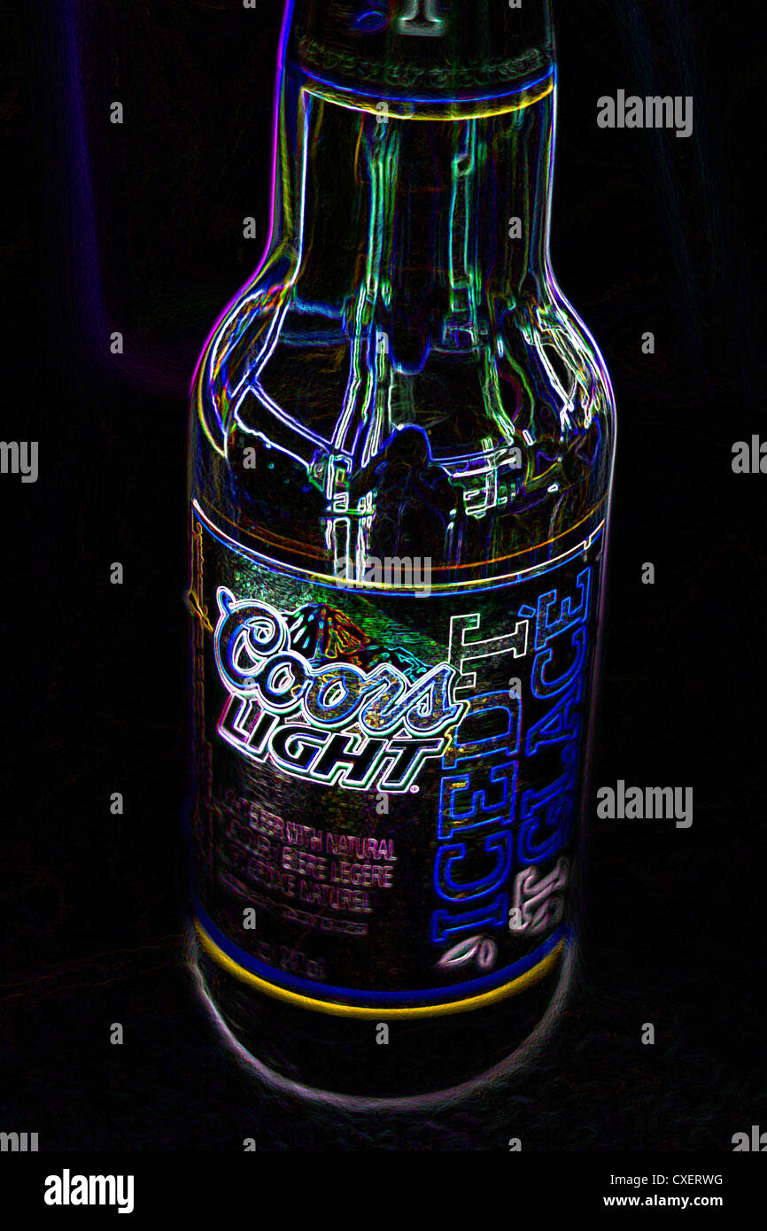 Esbozo de una botella de cerveza Foto de stock