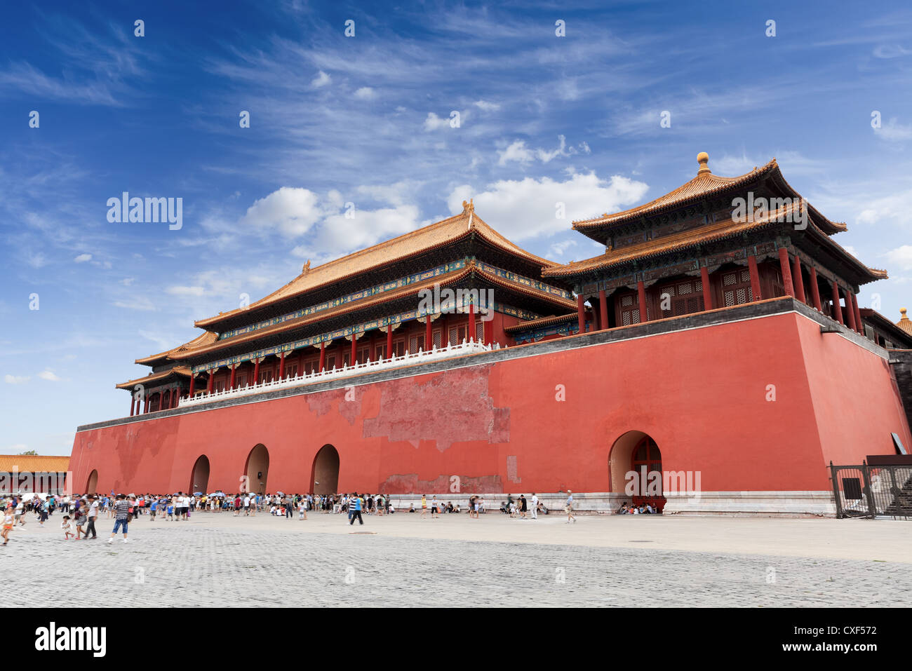 Meridian gate del palacio imperial. Foto de stock