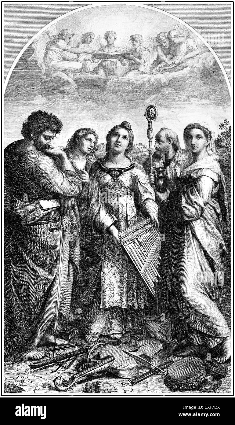 Santa Cecilia con los santos y los instrumentos musicales, el Éxtasis