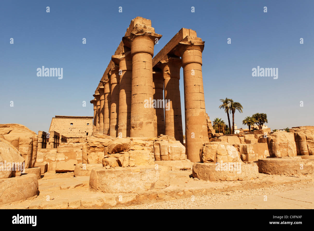 El Templo de Luxor, Luxor, Egipto, África Foto de stock