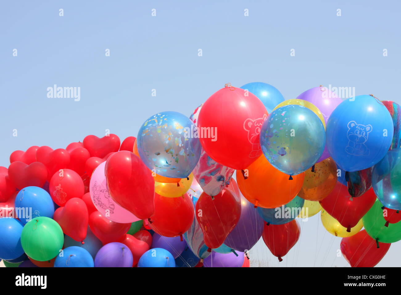 globos en el cielo Foto de stock