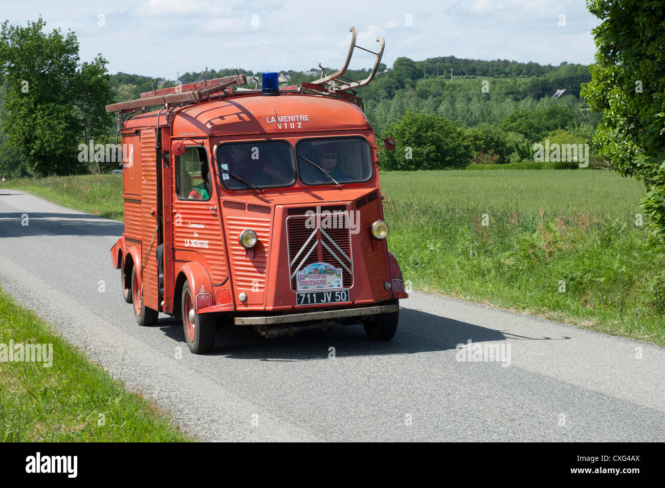 Citroën HY de 1962 en el Tour de Bretagne, Francia, 2012 Foto de stock