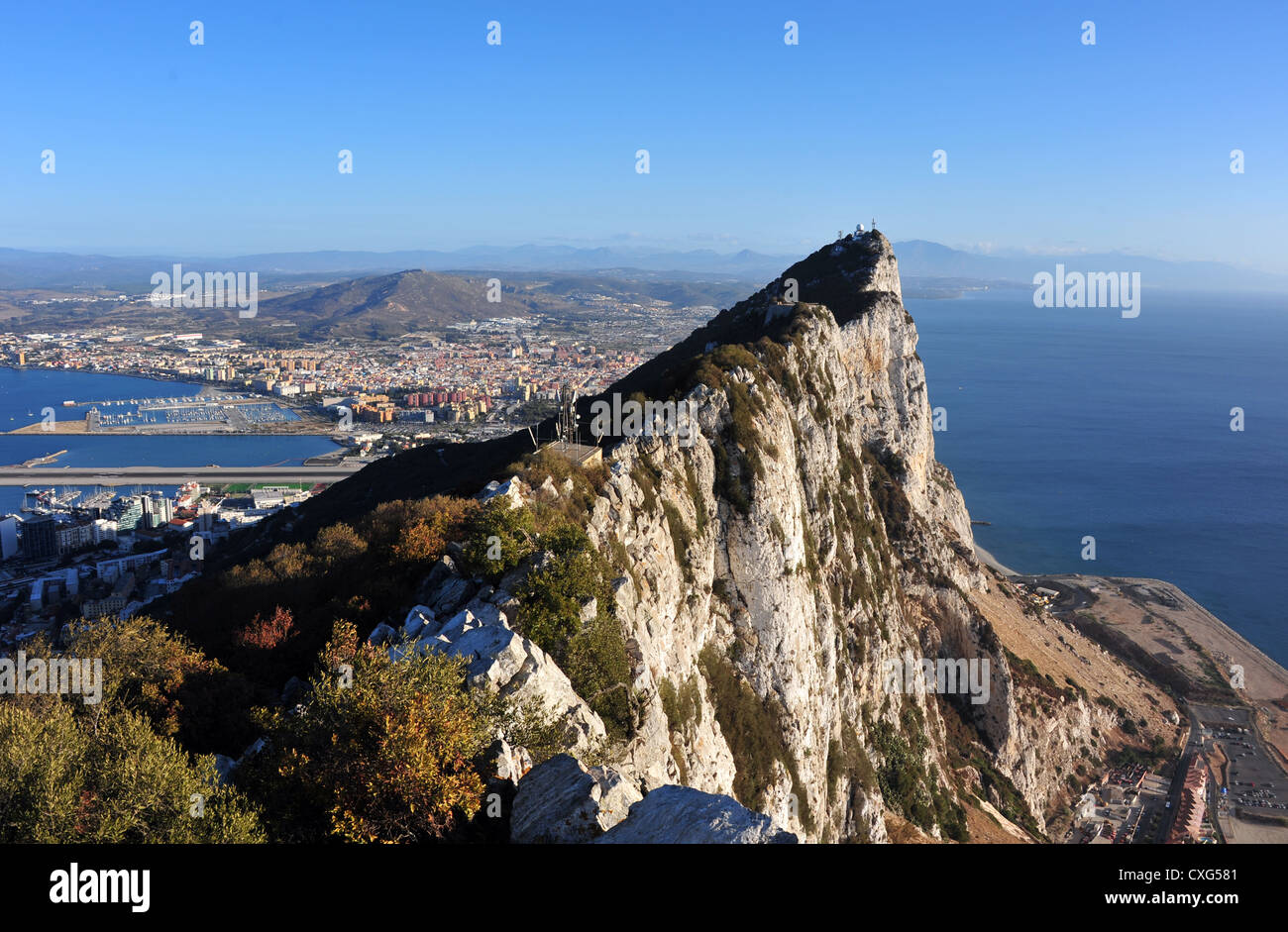 El Peñón de Gibraltar Foto de stock