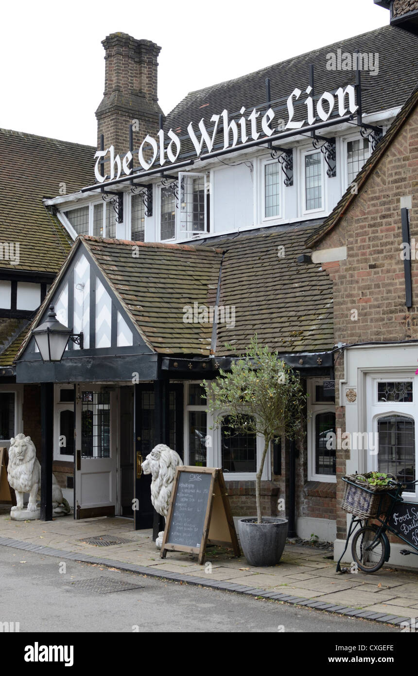 La vieja White Lion pub en East Finchley, Londres, Inglaterra Foto de stock