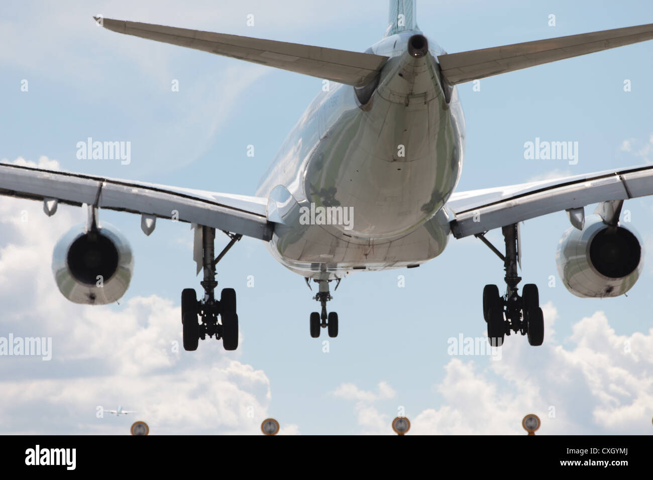 Air Canada Airbus aterrizó en el Aeropuerto Pearson de Toronto, Canadá Foto de stock