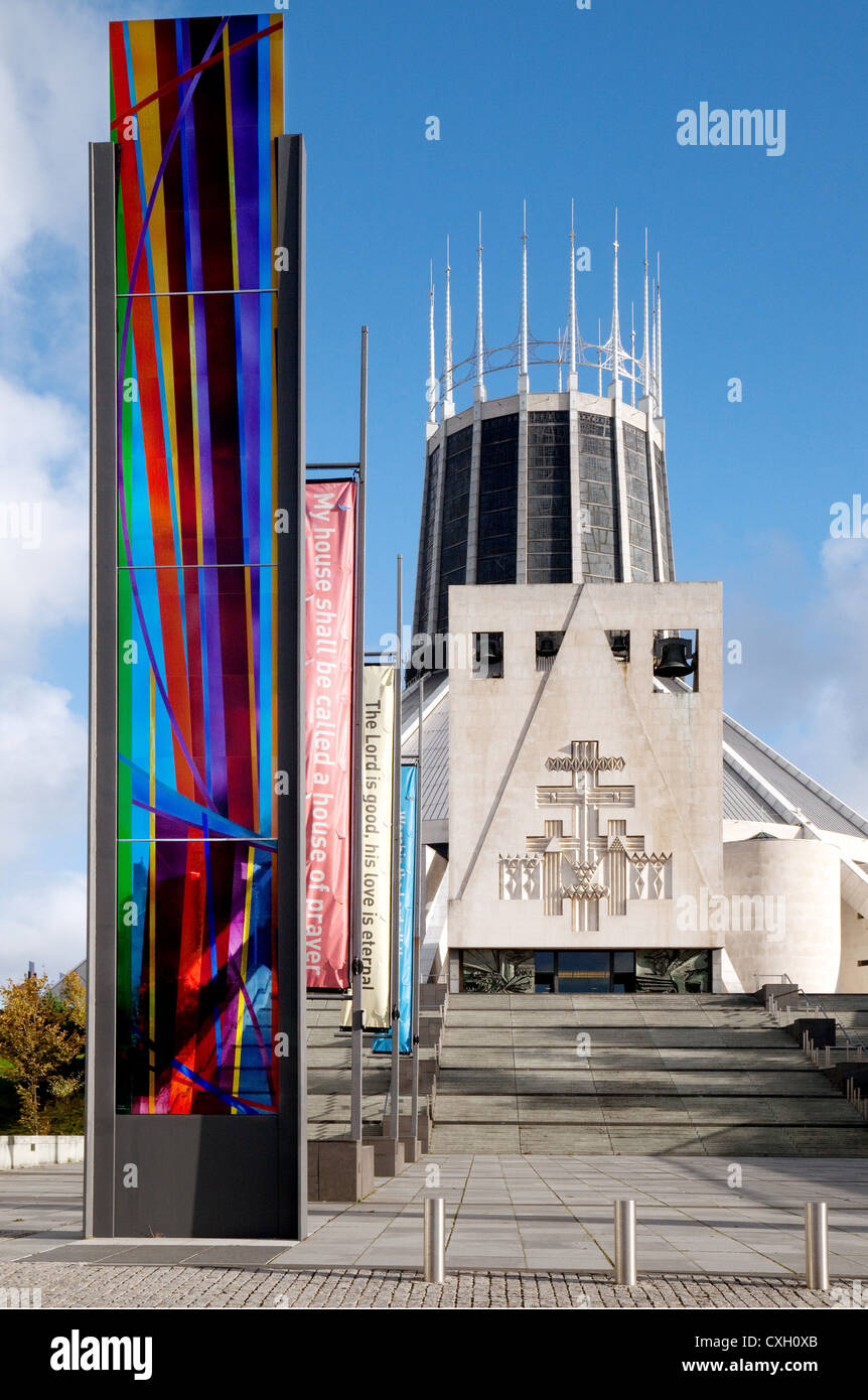 Metropolitana de Liverpool catedral Católica Romana, Liverpool Merseyside Lancashire UK Foto de stock