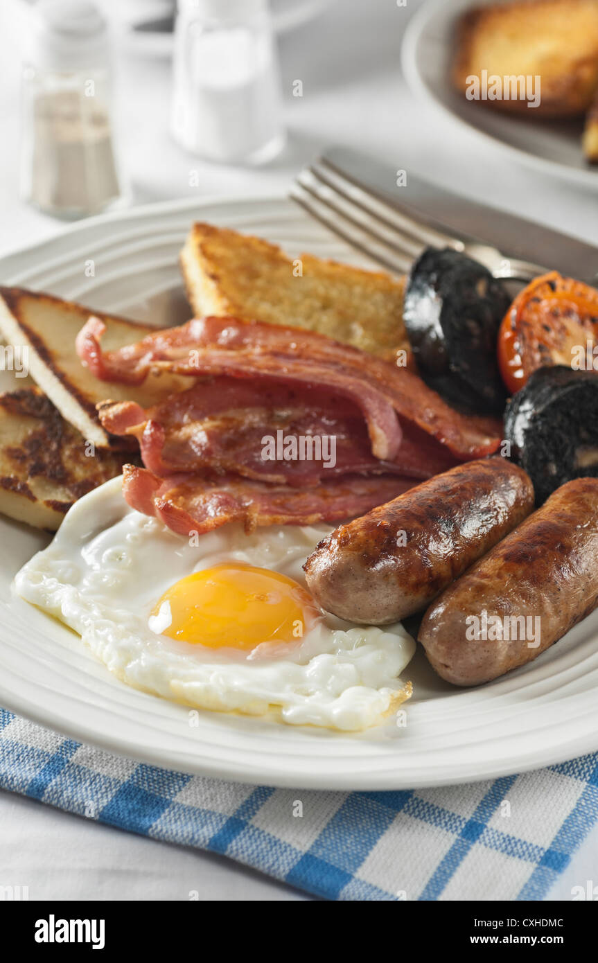 Desayuno irlandés Ulster fry Foto de stock