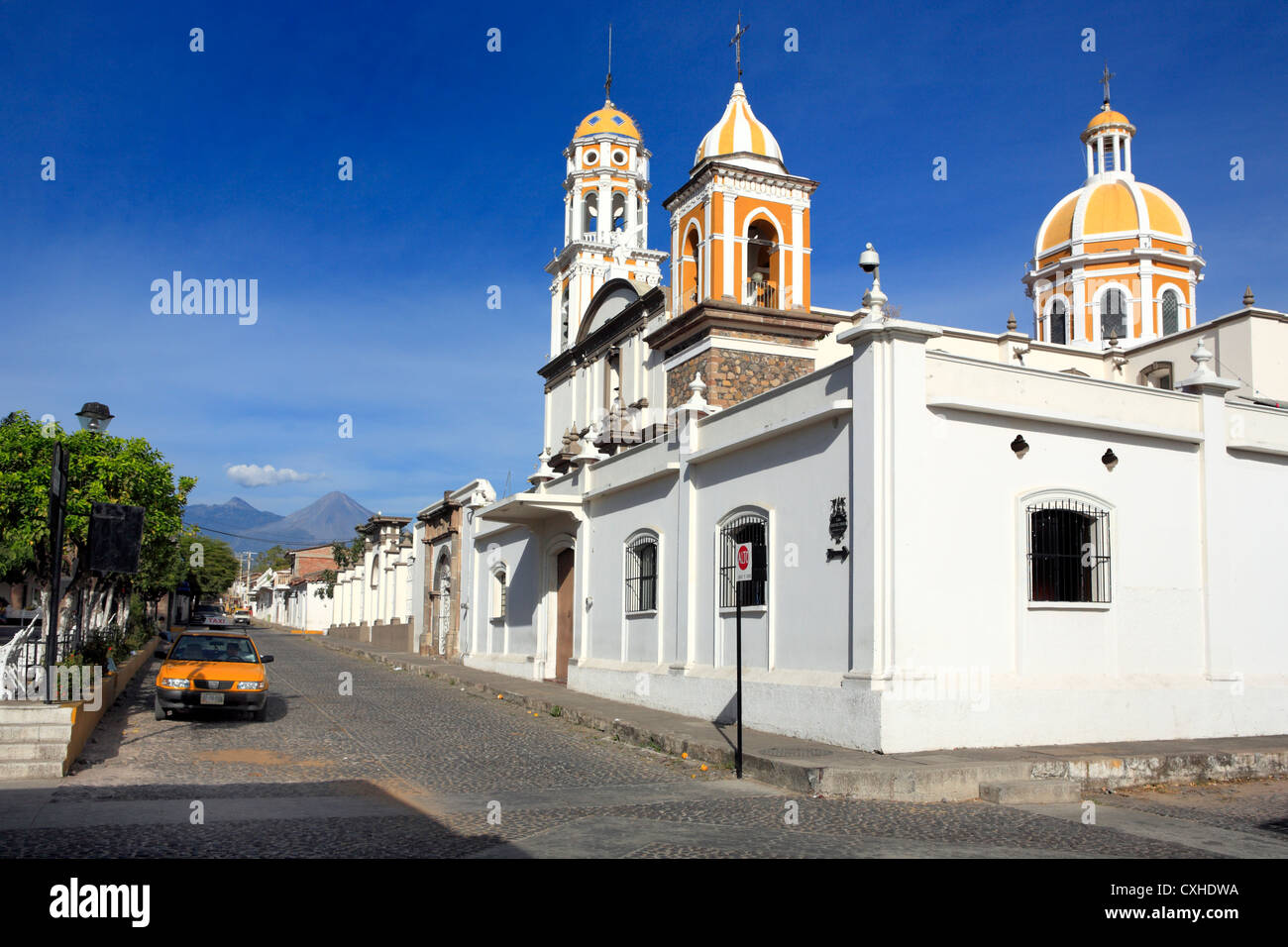 Iglesia, Comala, Colima, México Fotografía de stock Alamy
