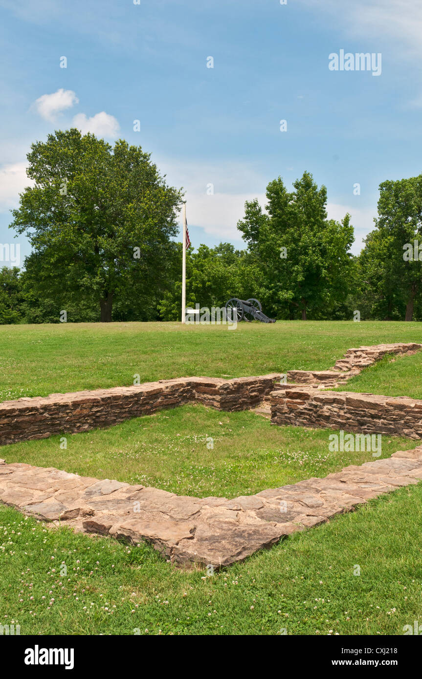 Arkansas, Fort Smith National Historic Site, fundación de ruina. Foto de stock