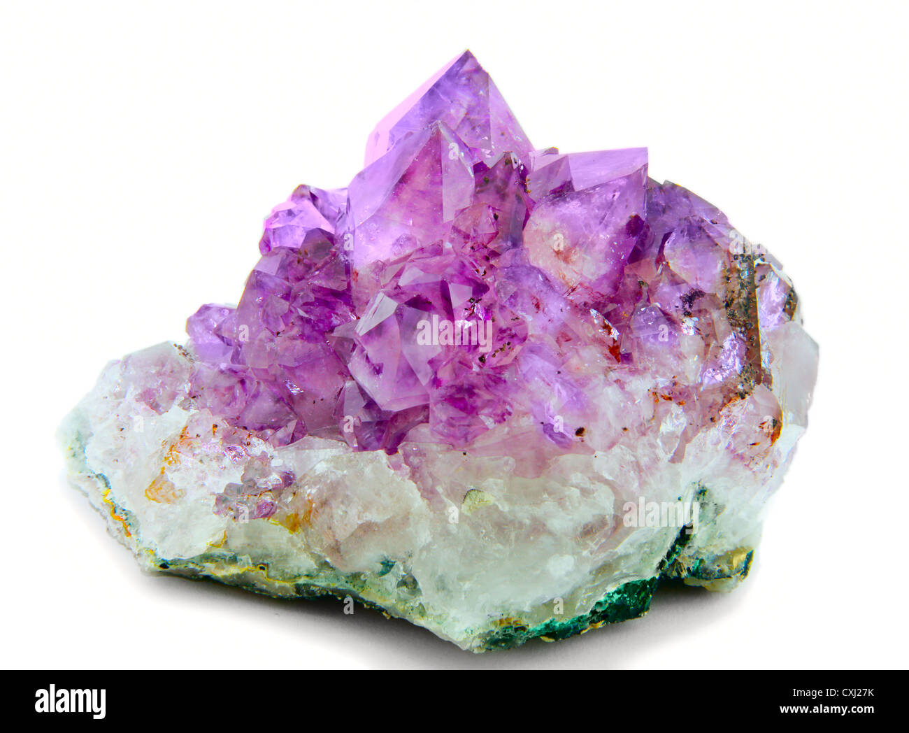 Cristal amatista púrpura Foto de stock