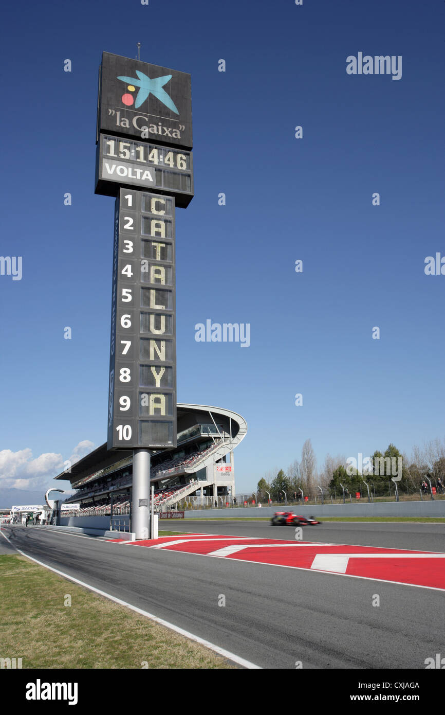 El circuito de carreras de Montmeló, cerca de Barcelona, España Foto de stock