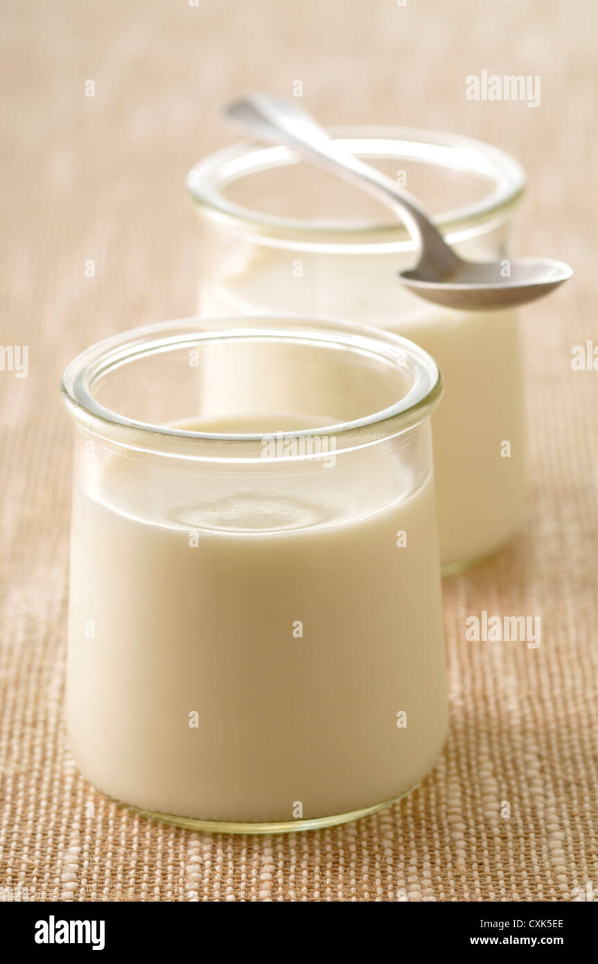 Yogurt descremado Foto de stock