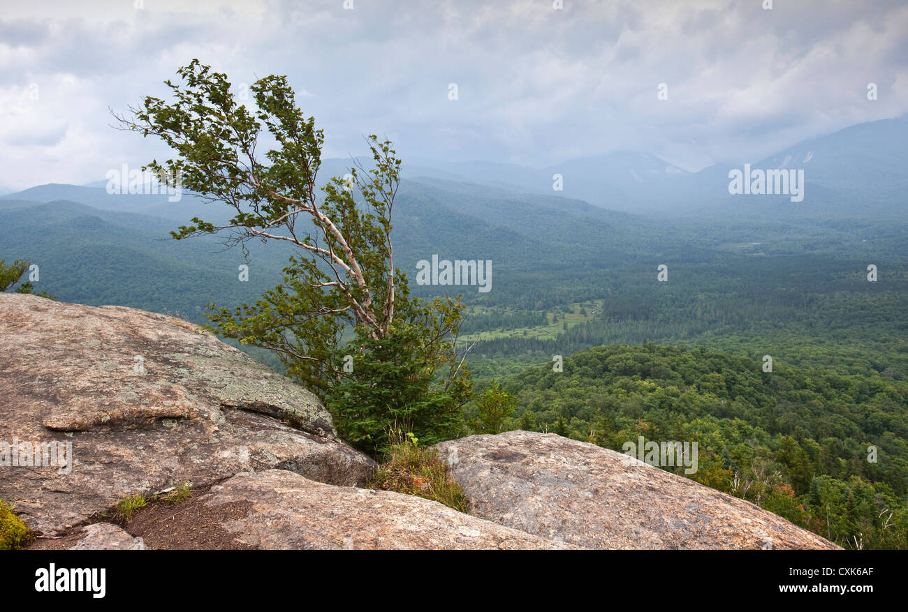 Vista desde el monte. Von Hoevenberg, Adirondack Mountains, Nueva York Foto de stock