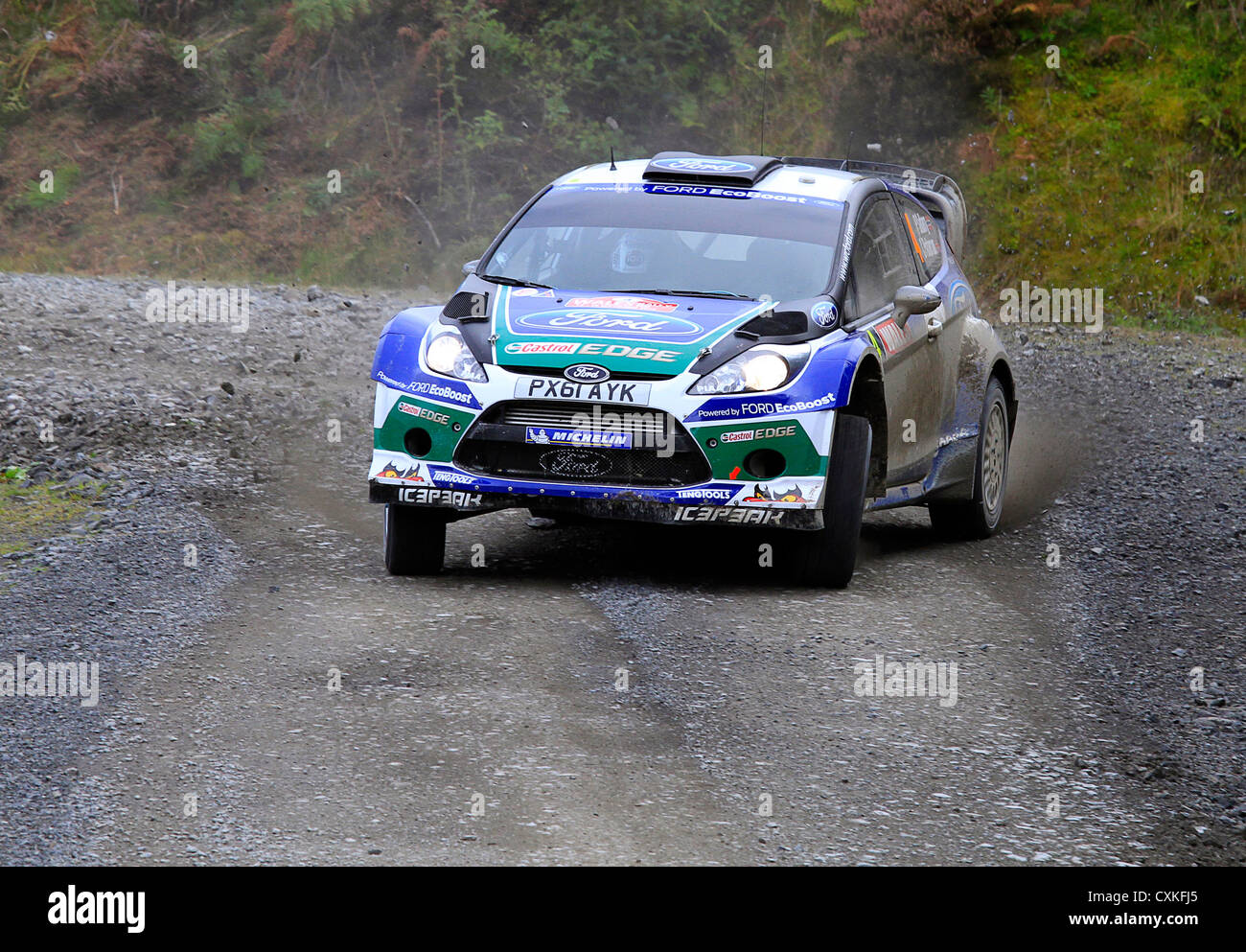 WRC 2012, Gales, P Solberg Foto de stock