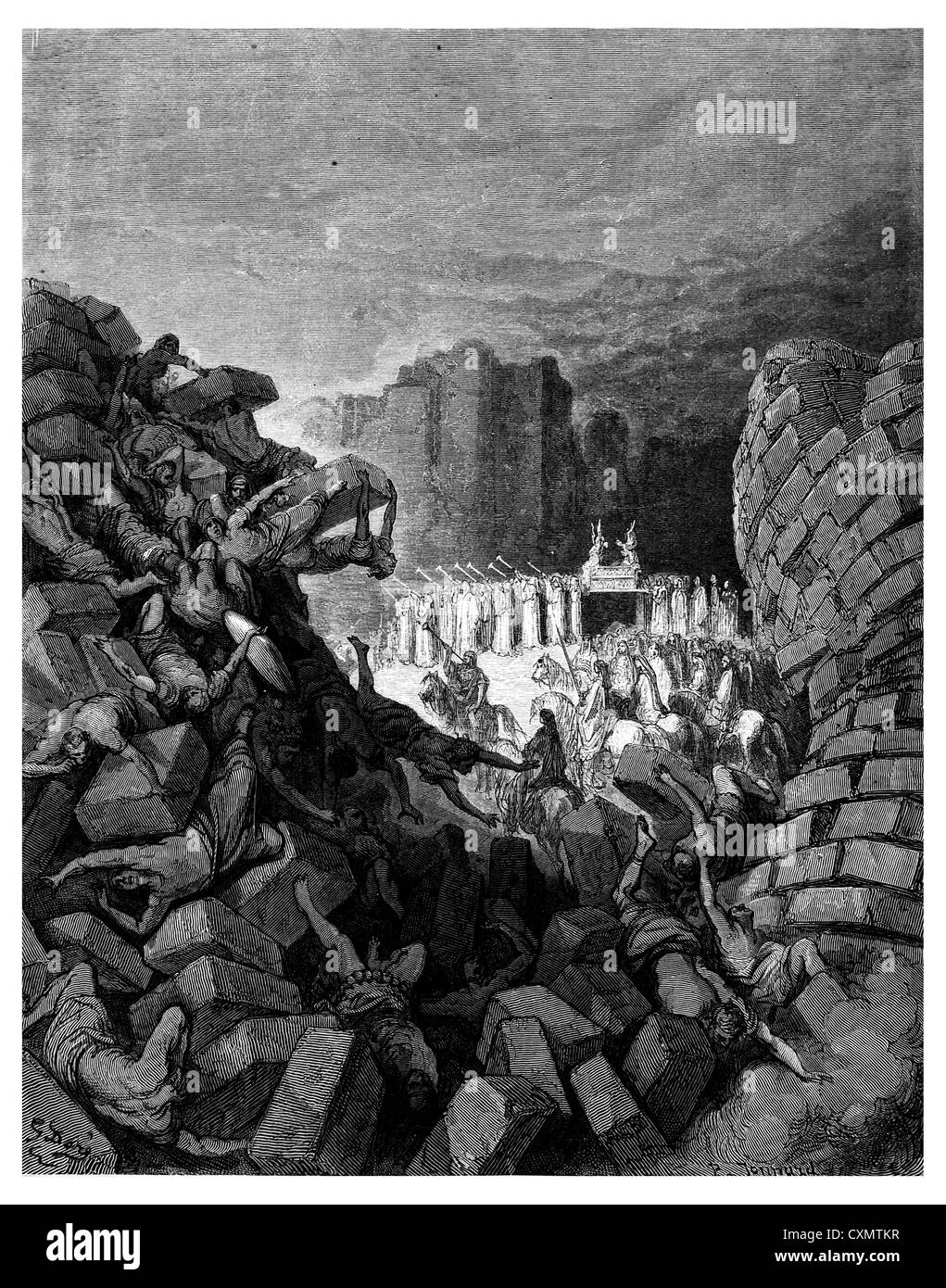 La destrucción de los muros de Jericó Fotografía de stock Alamy