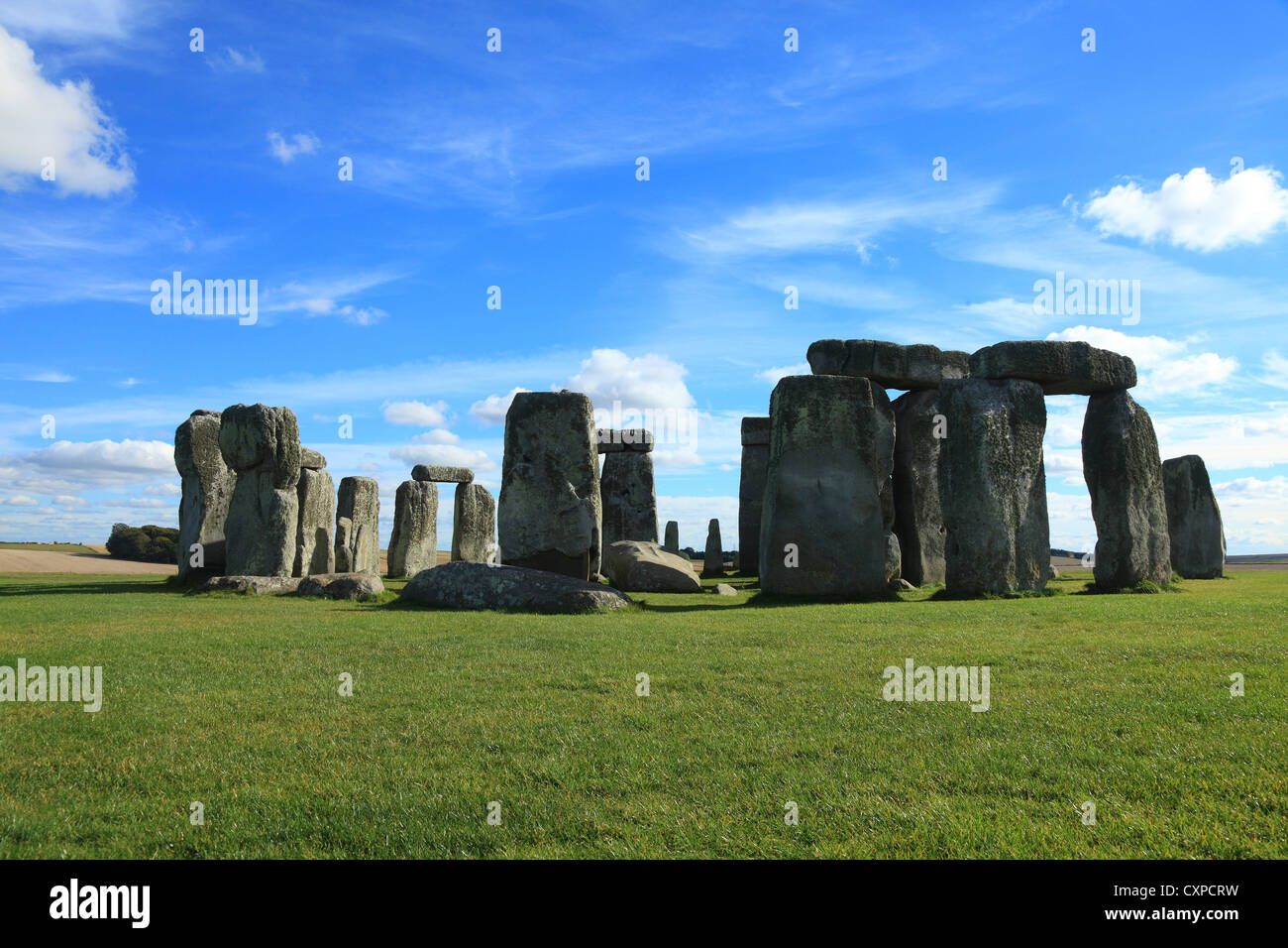 Monumento prehistórico de Stonehenge en Wiltshire, Inglaterra. Foto de stock