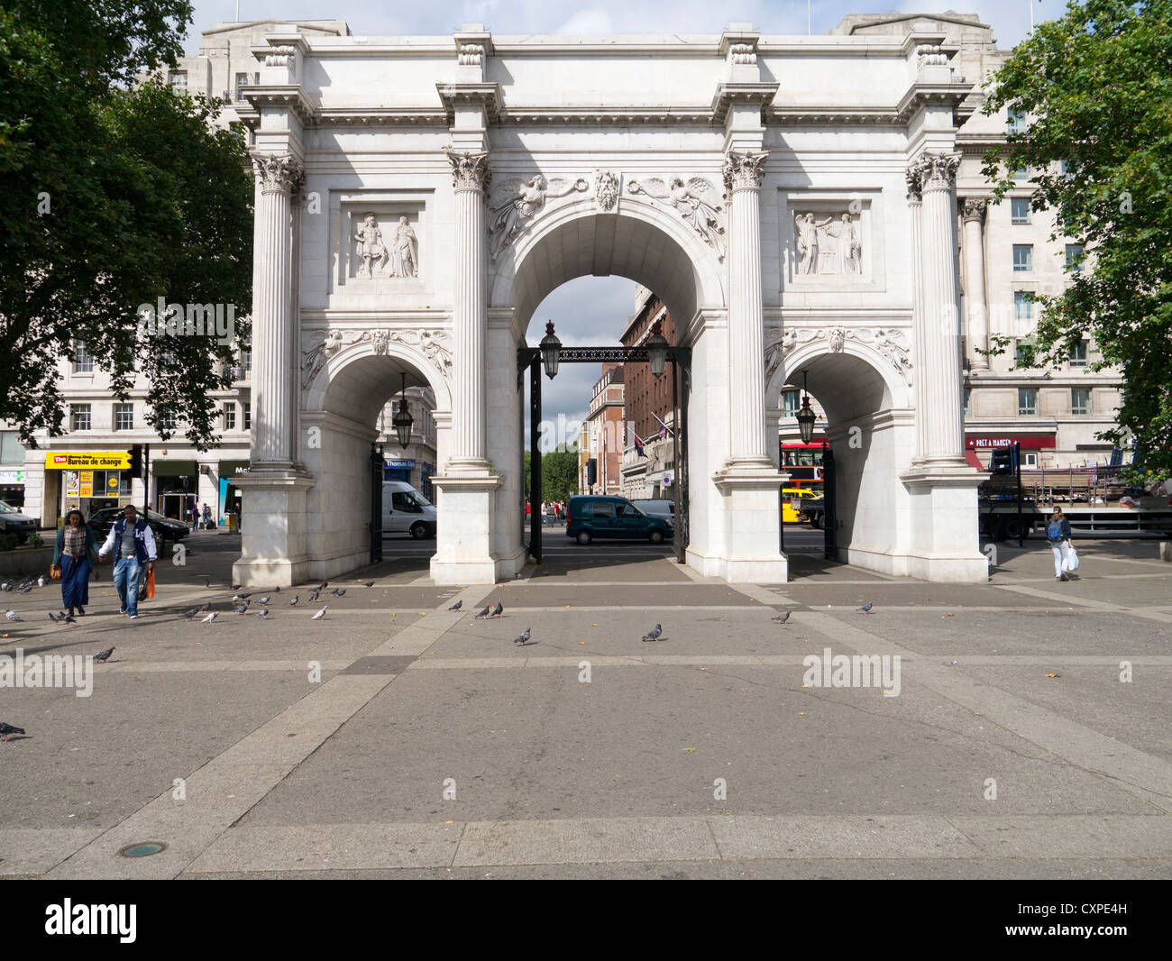 Marble Arch, Londres England Reino Unido. Foto de stock