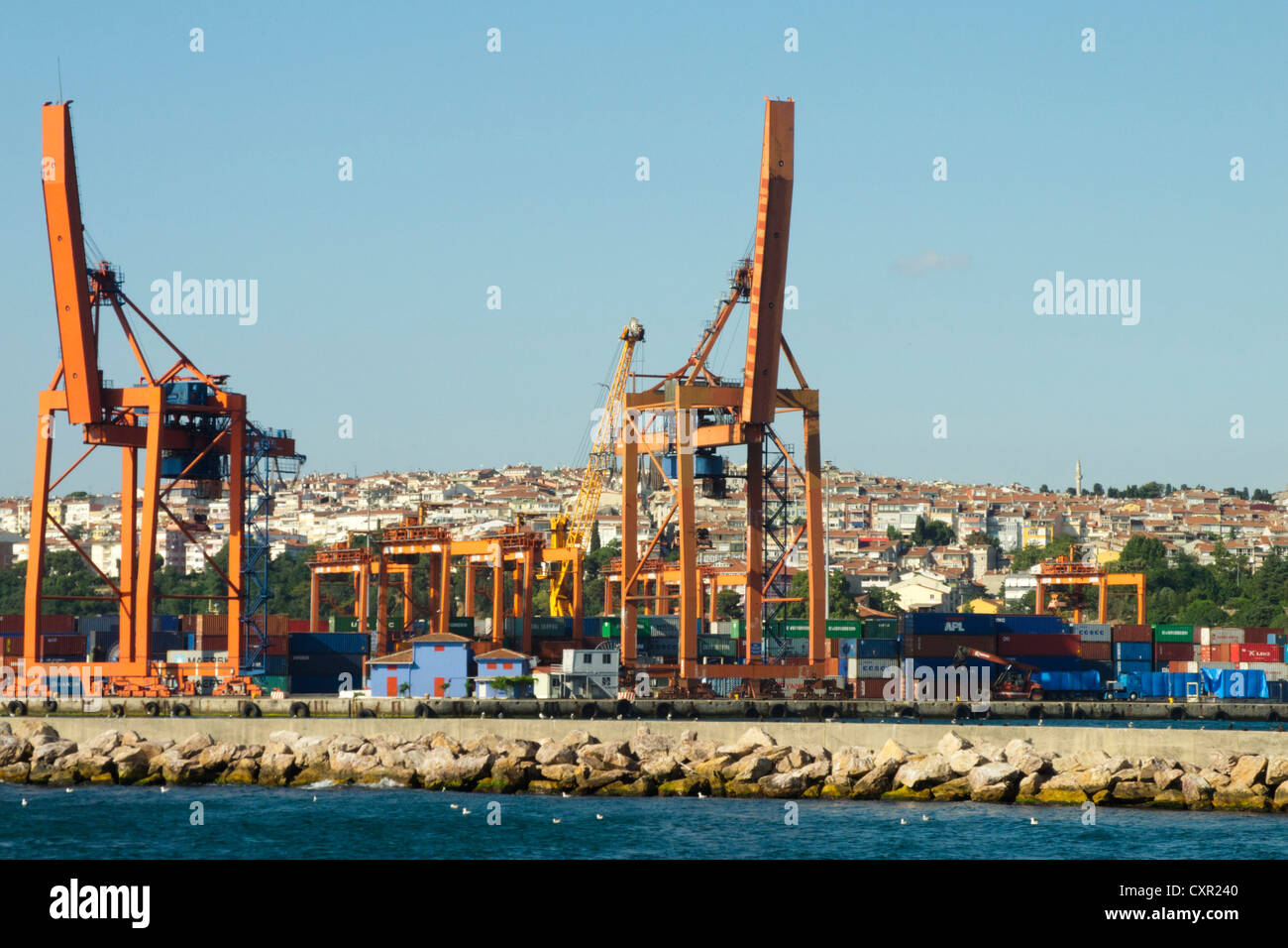 Türkei, Estambul, Üsküdar, Industrie-Hafen Foto de stock