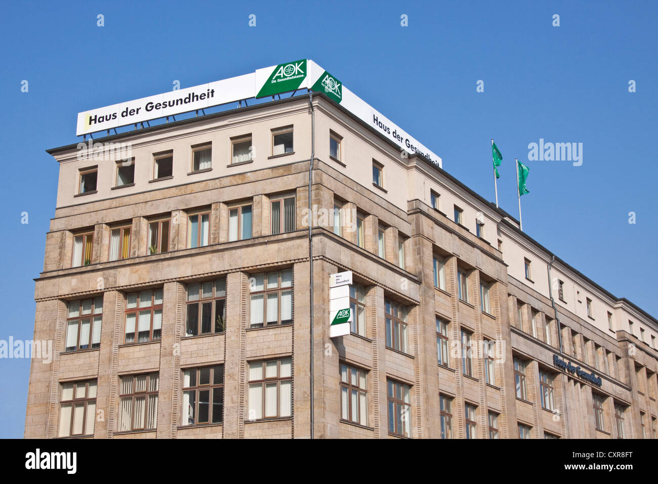 Haus der Gesundheit, casa de salud, compañía de seguros de salud AOK, Berlín, Alemania, Europa Foto de stock