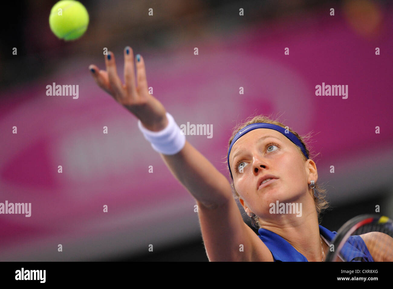 Petra Kvitova, CZE, partido de tenis internacional, Alemania vs. República Checa, FedCup, Federaciones Copa, Grupo Mundial 2012 Foto de stock