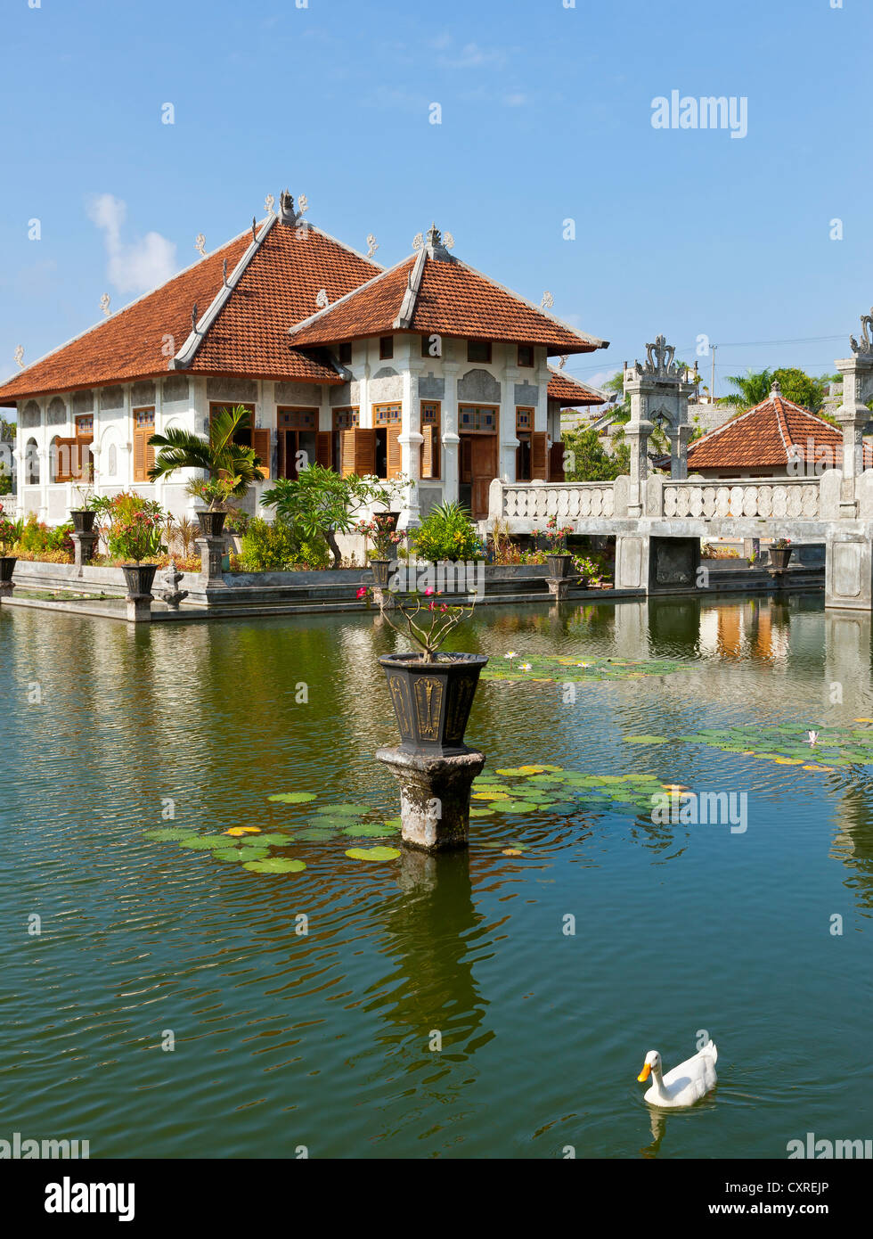 Puri Taman Ujung, Palacio de Agua de Ujung, al este de Bali, Bali, Indonesia, Sudeste Asiático, Asia Foto de stock