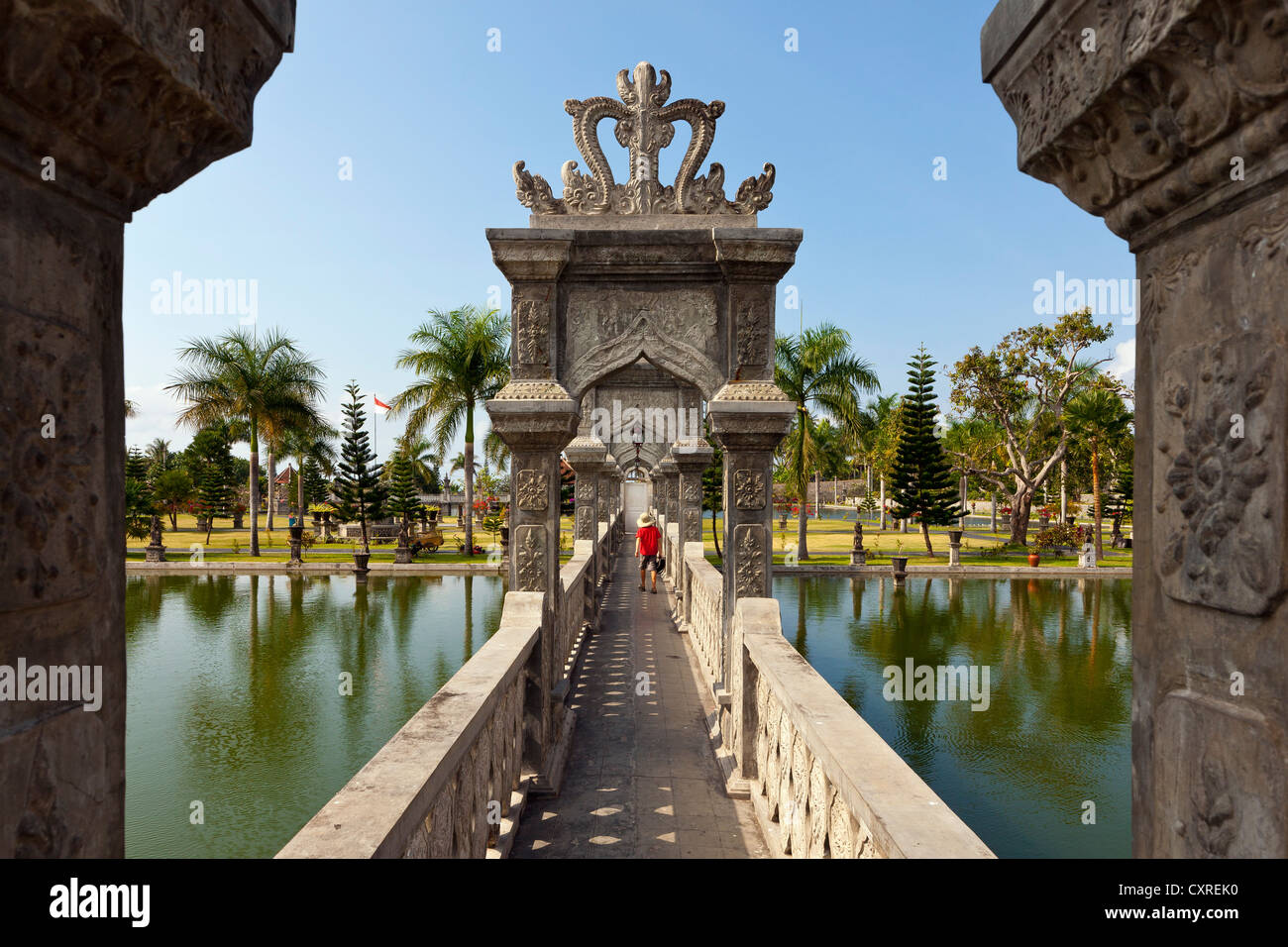 Puri Taman Ujung, Palacio de Agua de Ujung, al este de Bali, Bali, Indonesia, Sudeste Asiático, Asia Foto de stock