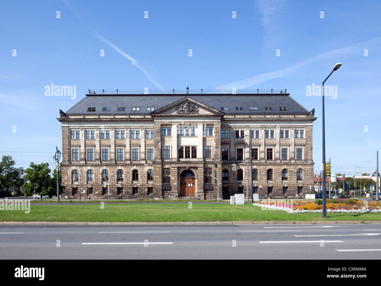 El ministerio de hacienda, el Saxon Neustadt, Dresde, Sajonia, Alemania, Europa PublicGround Foto de stock
