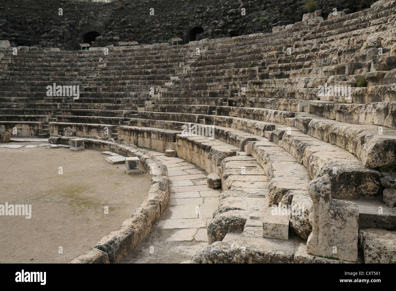 Teatro Romano, Bet Shean o Beit She'an, Israel, Oriente Medio Foto de stock