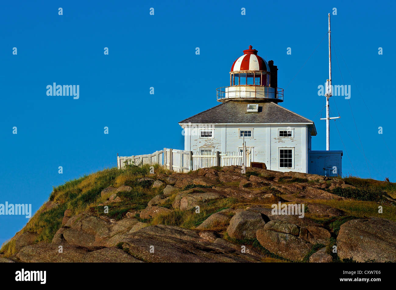 Faro de Cabo Spear, Newfoundland, Canadá. Punto más oriental de América del Norte Foto de stock