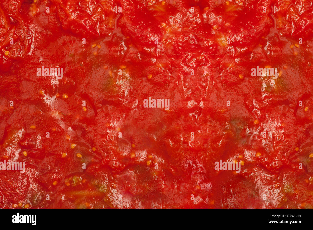 Salsa de tomate rojo, fondo de alimentos de textura rugosa Foto de stock