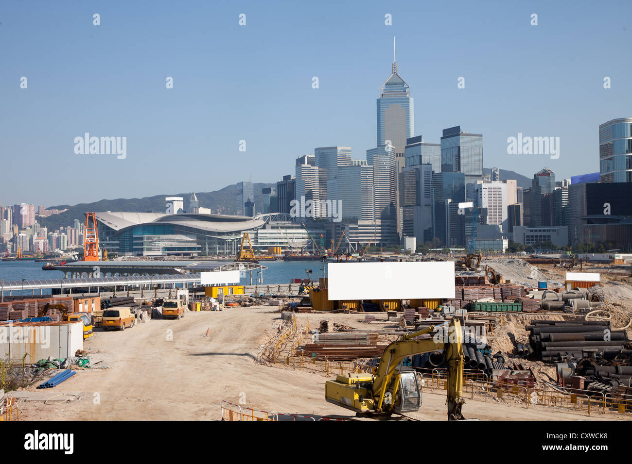 Hong Kong en construcción Foto de stock