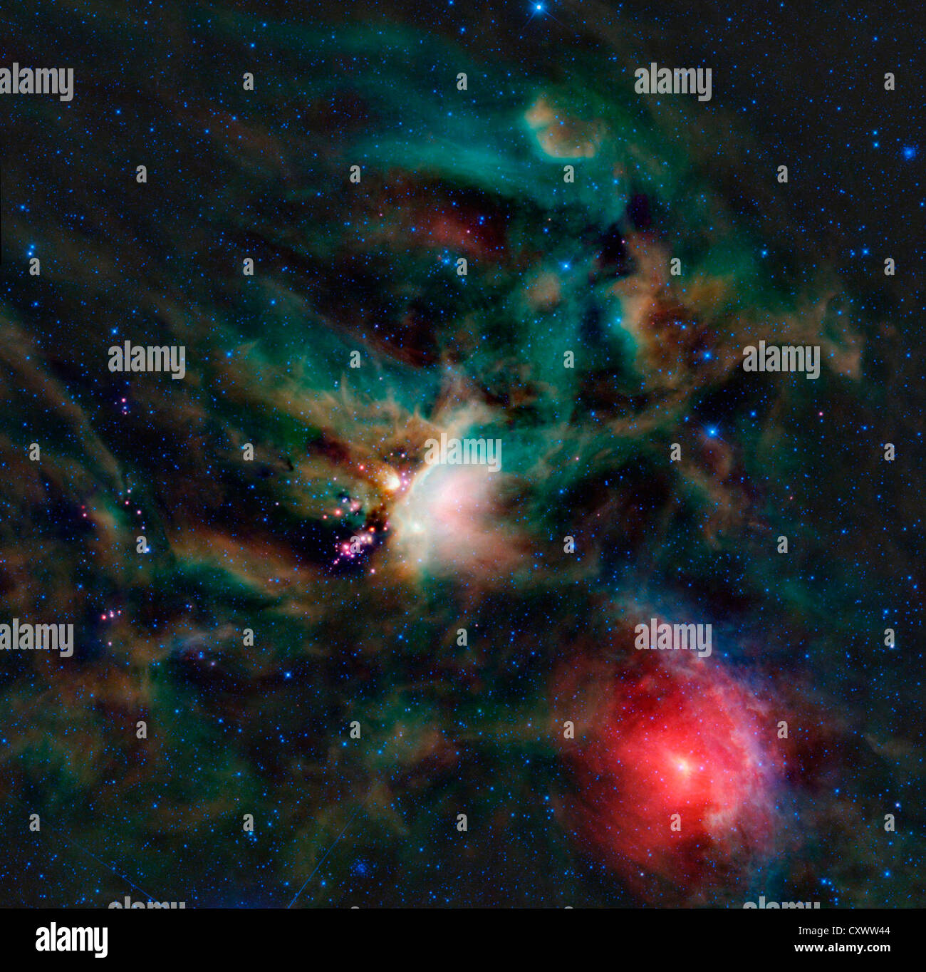 Rho Ophiuchi compleja nube Foto de stock