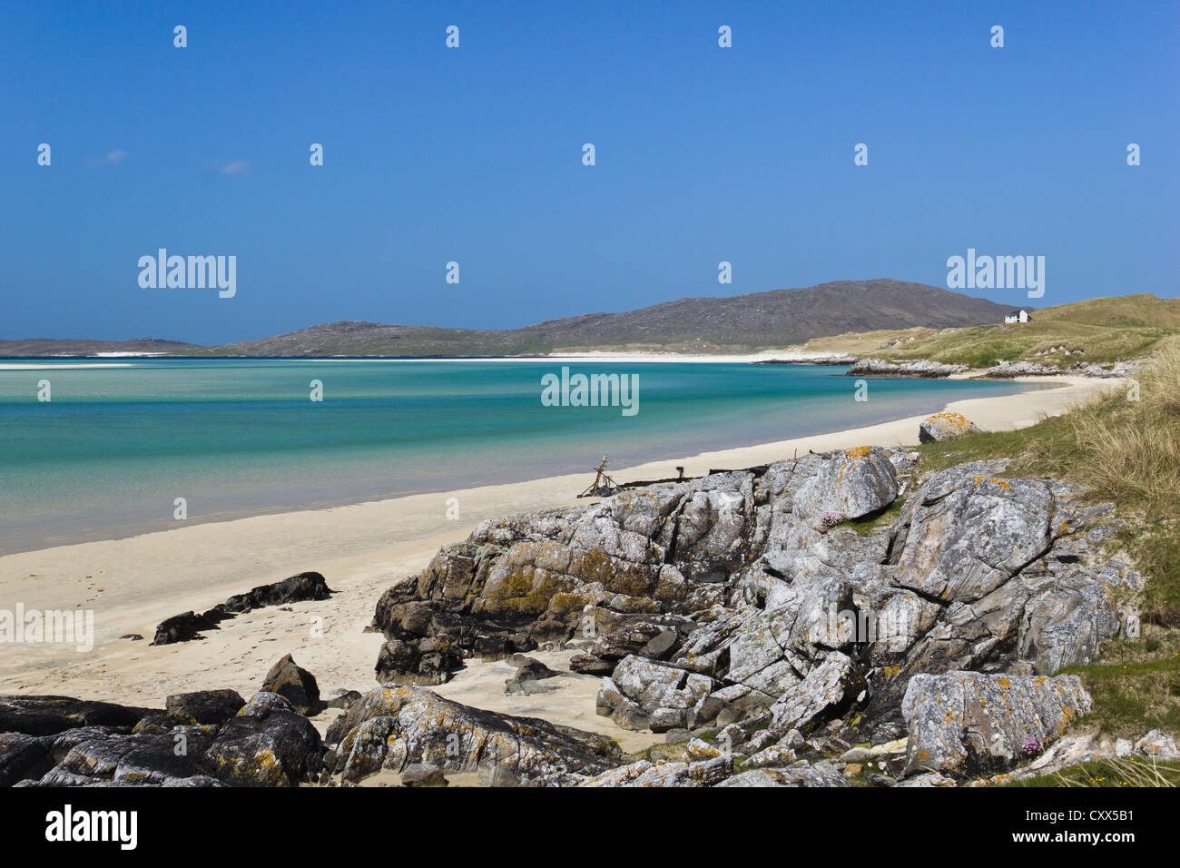 Playa Luskentire (Outer Hebrides de Escocia) Foto de stock