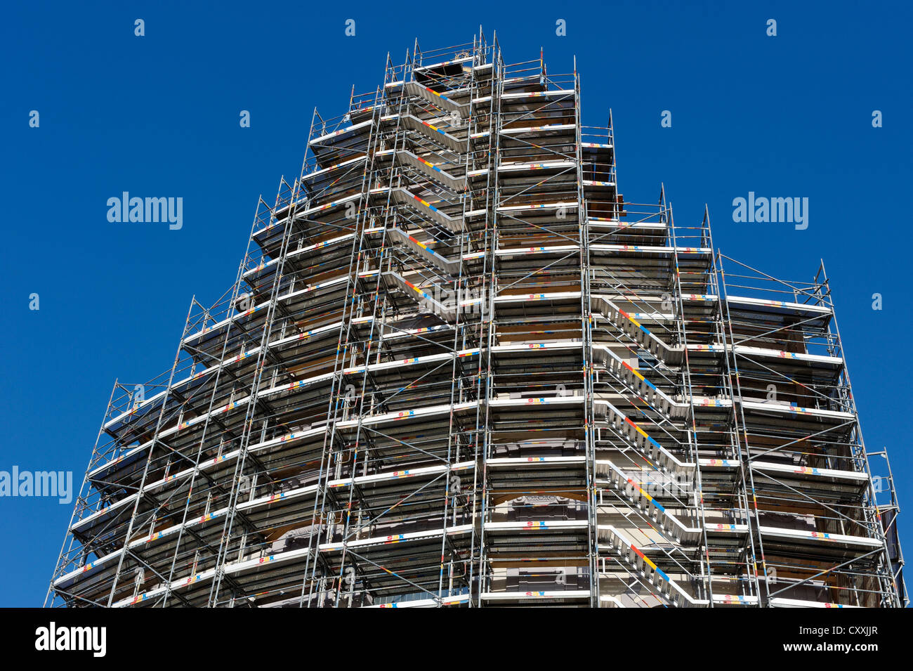 Andamios, scaffolded basílica de Santa Anna, Altoetting, Alta Baviera, Baviera Foto de stock