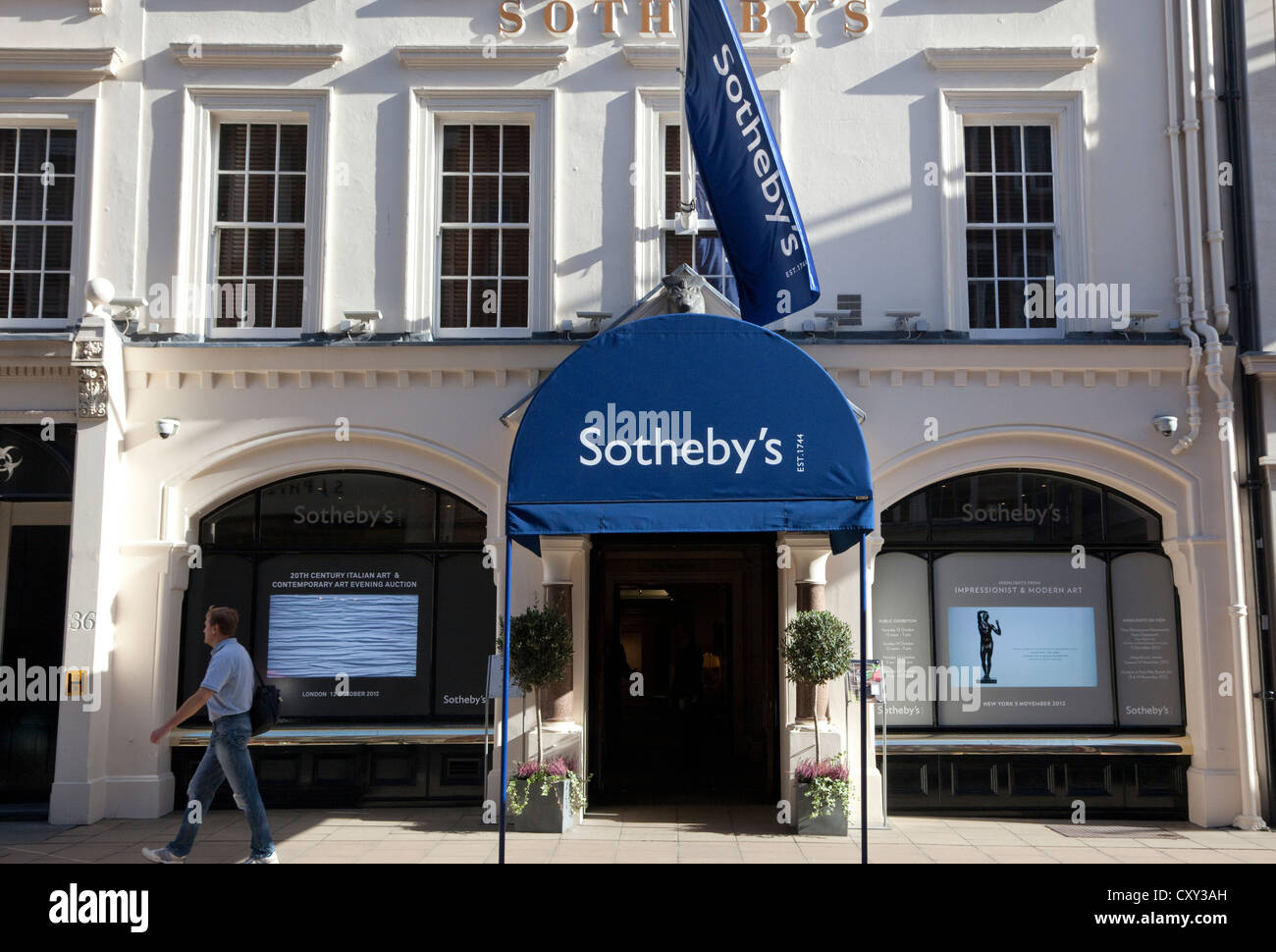 Subastas Sotheby's en New Bond Street, Londres Foto de stock