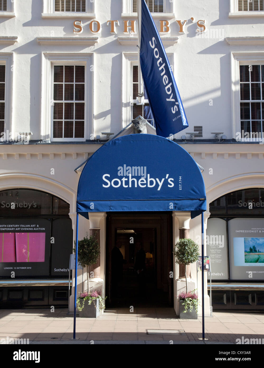 Subastas Sotheby's en New Bond Street, Londres Foto de stock