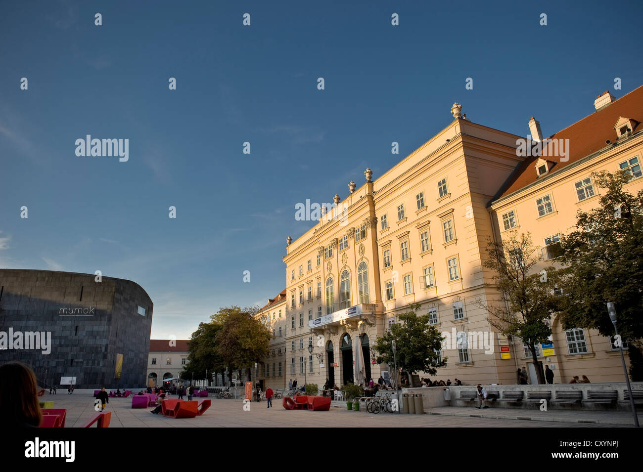 El barrio de los museos de Viena, Austria Foto de stock