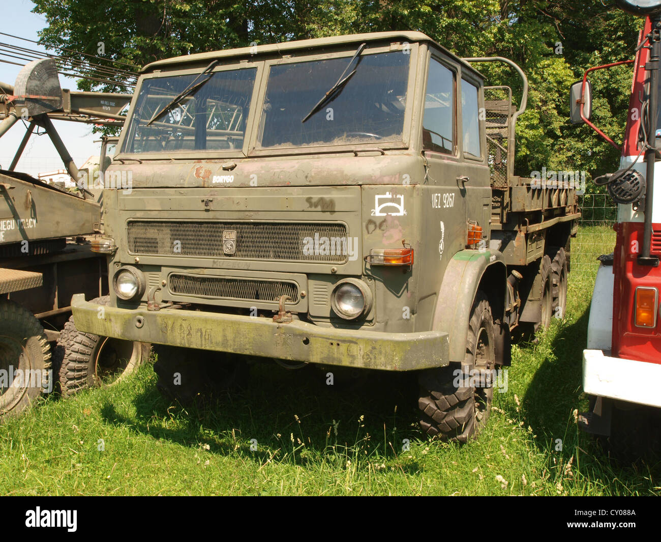 Estrella polaca 266 camión militar Foto de stock