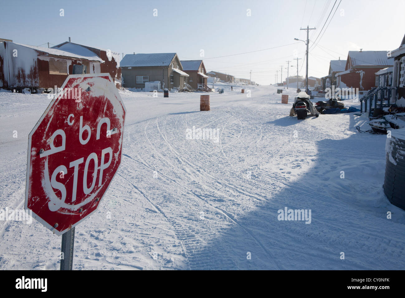 Calles congelada en el polo norte Foto de stock